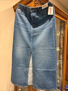 Wrangler Blue Denim Relaxed Men’s Jeans Skirt